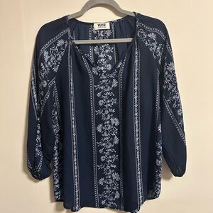 Verse Navy Floral Women's Blouse